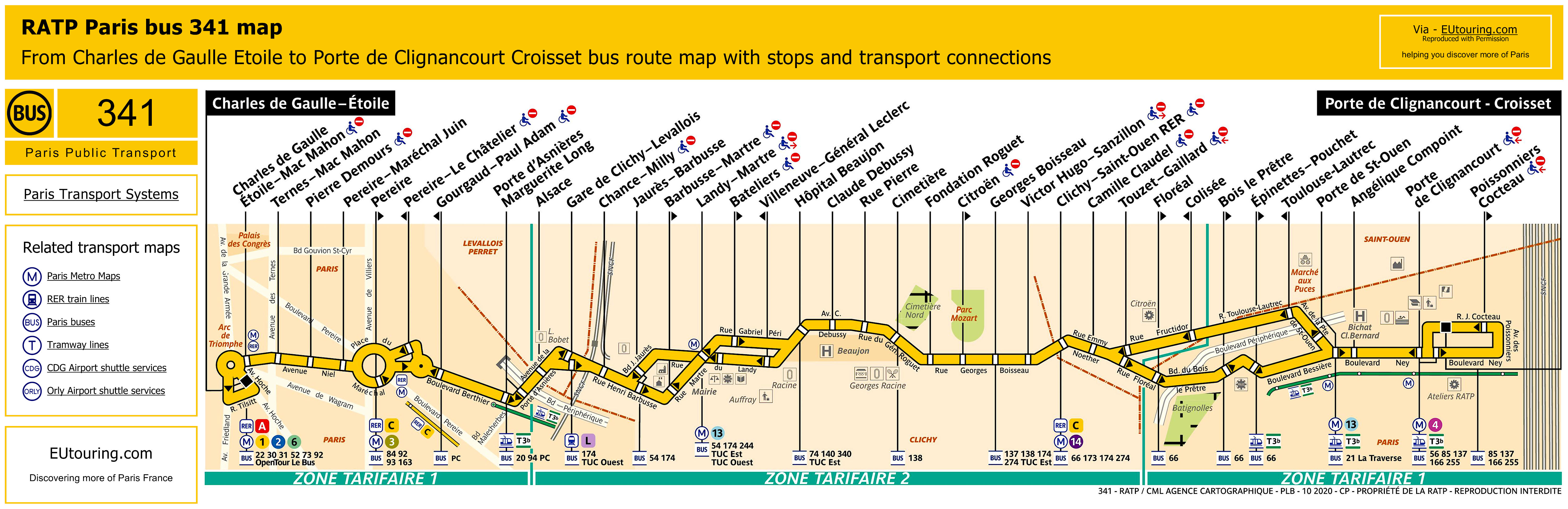 Ratp Bus Maps Timetables For Paris Bus Lines 170 To 179