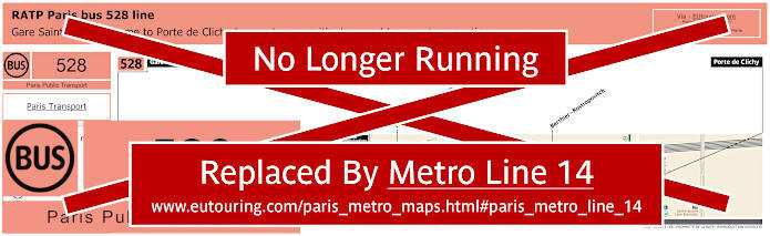 Paris Bus Line 528 Map With Stops And Connections