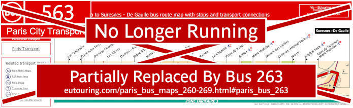 Paris bus 563 not running replace by Bus 263