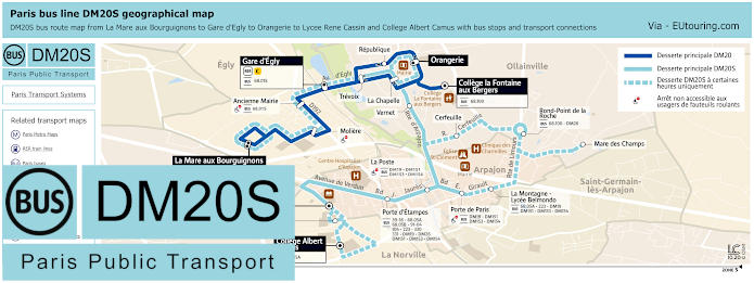 Paris DM20S bus map route