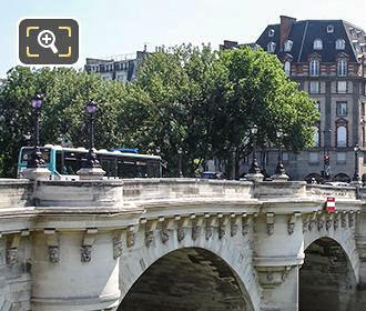 Paris RATP bus on Pont Neuf