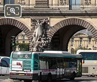 Paris RATP bus and The Louvre