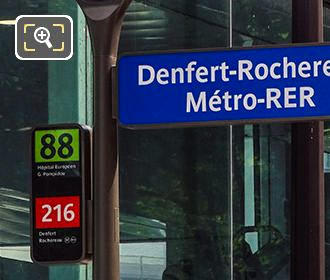 Paris RATP bus 216 stop Gare Denfert-Rochereau