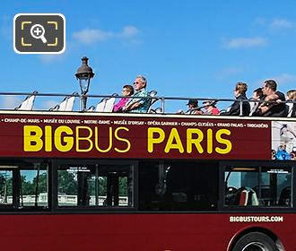 Paris BigBus tourists top deck