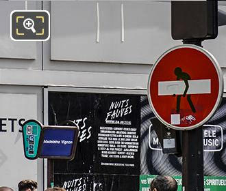 Paris RATP bus stop Madeleine Vignon