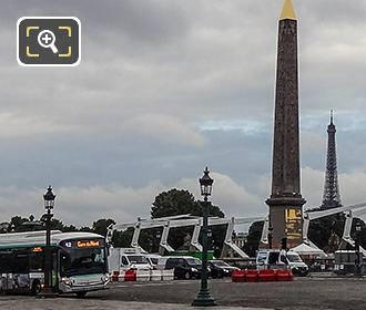 Paris Luxor Obelisk and RATP bus