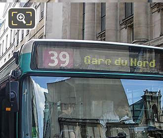 Paris bus 39 Gare du Nord