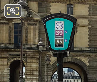 Paris bus 39 stop Place du Carrousel