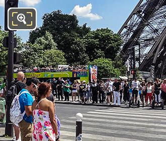 Paris tour bus Quai Branly