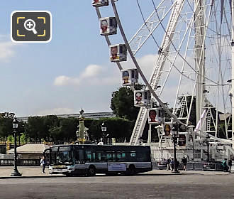 Paris buses Place de la Concorde ferris wheel