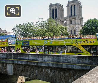 Paris Open Tour buses Notre Dame Cathedral