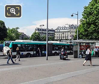 Paris RATP articulated bus Place Denfert-Rochereau