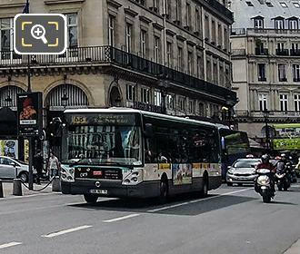 Paris RATP bus 68 on Rue de Rivoli