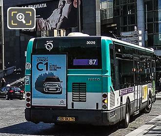 Paris RATP bus 87 Opera Bastille