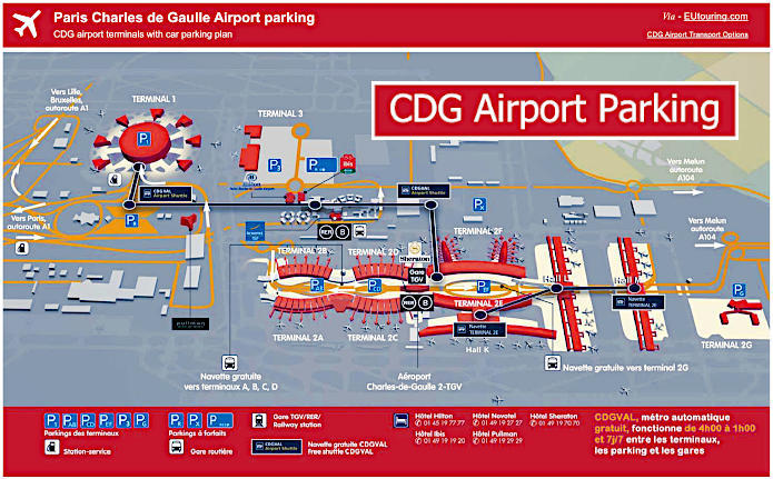 CDG Airport parking plan