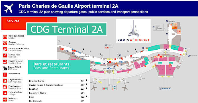 CDG Airport terminal 2A plan