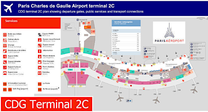 CDG Airport terminal 2C plan