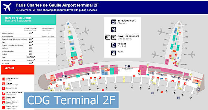 CDG Airport terminal 2F plan