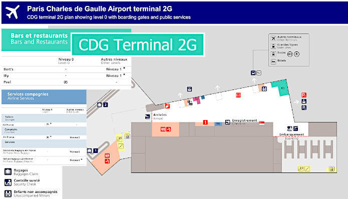 CDG Airport terminal 2G plan