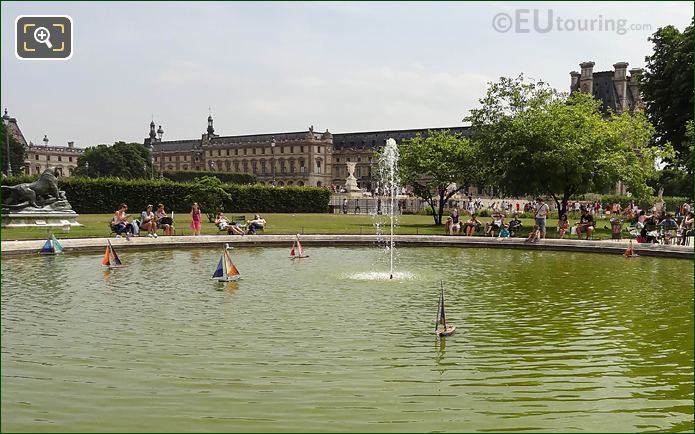 Model sailing boats in Tuileries Gardens Paris