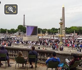 Spectators at World Streetball Championship Place de la Concorde