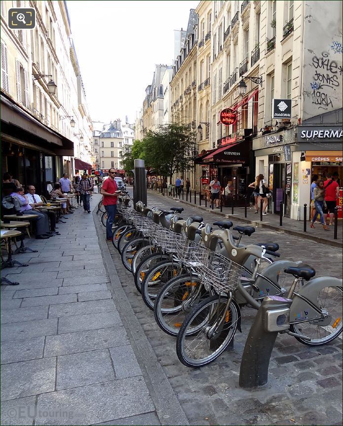 Paris Velib bicycle station