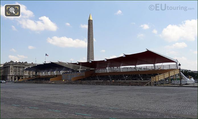 Bastille Day stand Place de la Concorde