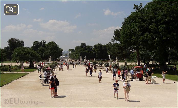 Tuileries Gardens tourists