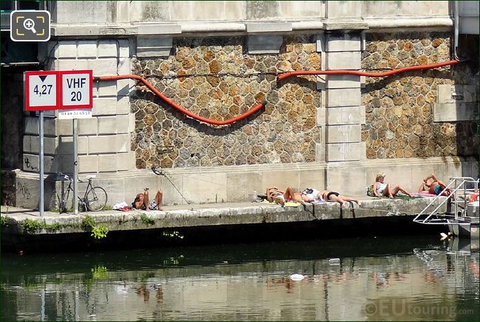 Sunbathers Canal Saint-Martin