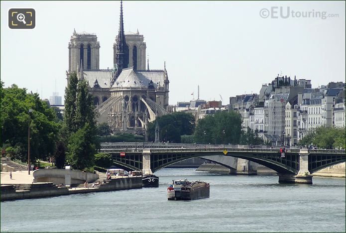 Cargo barge on River Seine