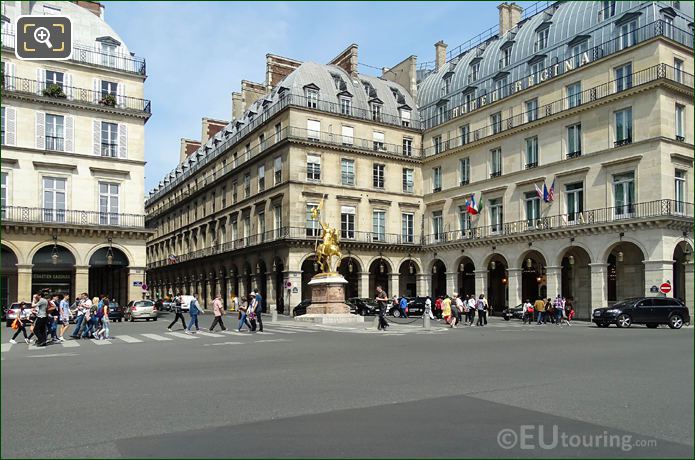 Tourists by Joan of Arc Statue Place des Pyramides