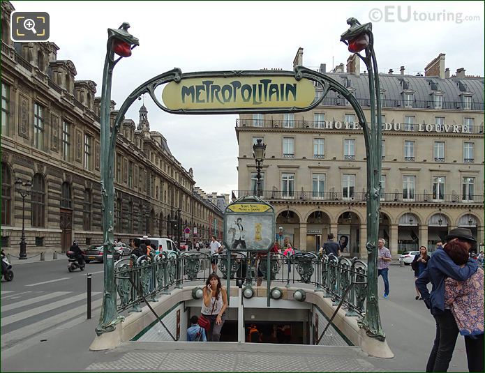 Entrance for Palais Royal - Musee du Louvre Metro station