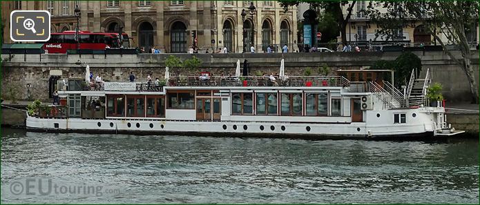 La Balle au Bond floating restaurant at Quai Malaquais