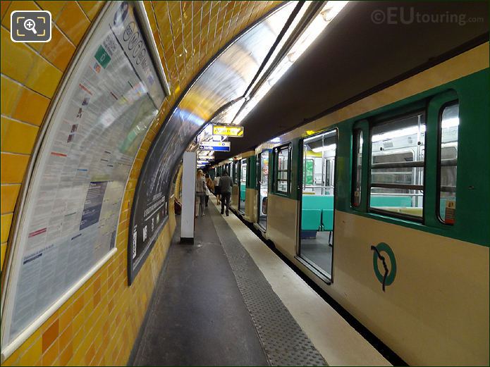 Paris Metro train and platform