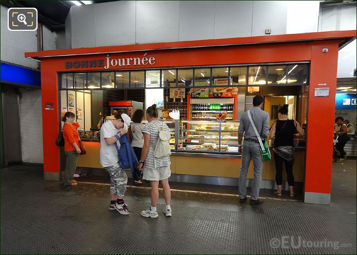 Snack stand in Paris Metro station