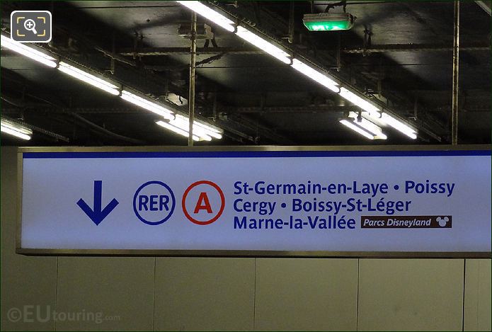 Paris Metro and RER sign