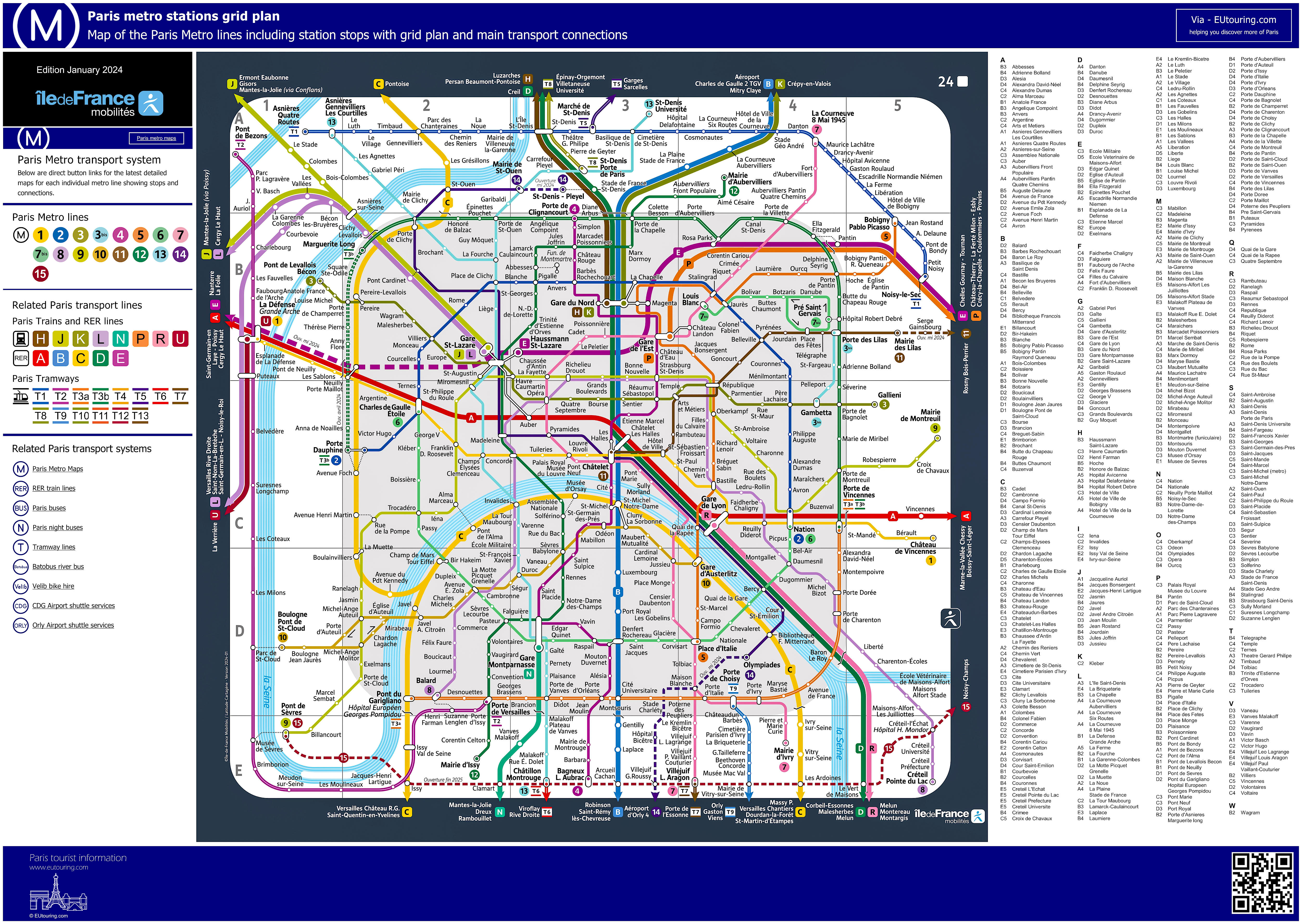 Paris Metro Map Showing Zones - Map of world