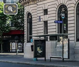 Paris Noctilien night bus stop Gluck Haussmann