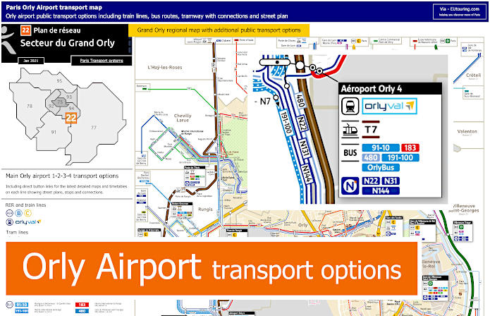 Orly Airport Transport Map