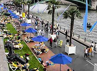 Paris Plages with artificial grass