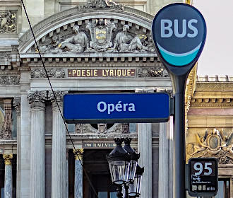 Paris public transport sign Opera stop