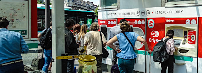 Paris OrlyBus ticket machines