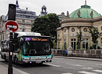 Paris bus 24 for Gare St-Lazare