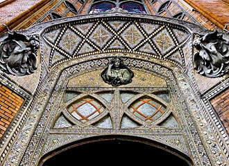 Door sculptures at Paroisse Saint Jean de Montmartre