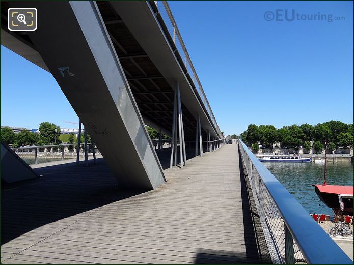 Simone de Beauvoir bridge towards Parc de Bercy