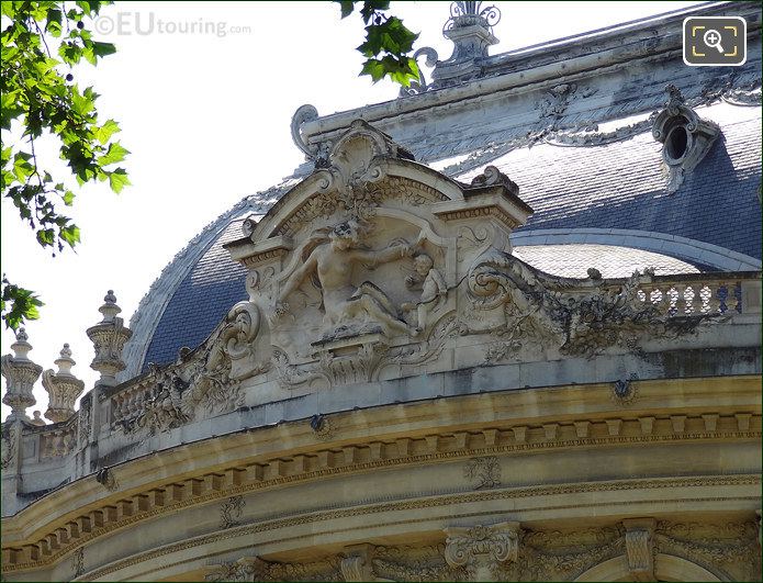 Stone work on Petit Palais roof