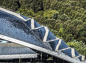 Public walkway on top of Philharmonie de Paris