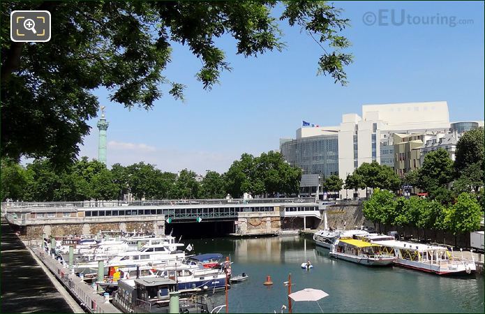 Canal Saint-Martin tunnel at Place de la Bastille