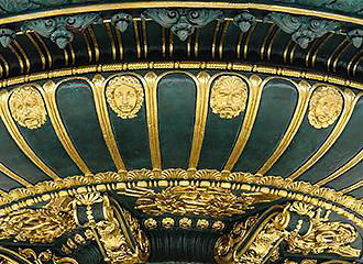 Water fountain first tier gilding at Place de la Concorde