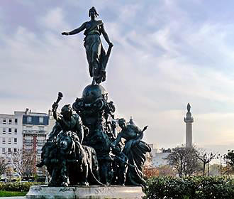 Place de la Nation square in Paris France